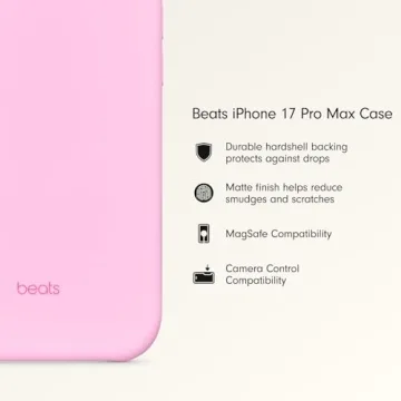 Beats iPhone 17 Pro Max Case with MagSafe & Camera Control, Matte Finish, Microfiber Lining – Pebb...