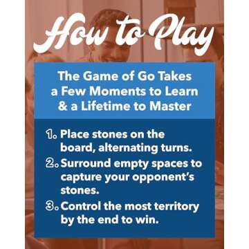 Go Game Set 12 Inch - Portable Wood Veneer Strategy Game