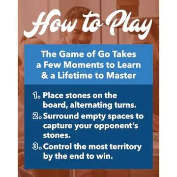 Go Game Set 12 Inch - Portable Wood Veneer Strategy Game