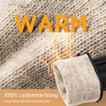 Elegant Alepo Women's PU Leather Gloves - Touchscreen & Warm Wool Lining