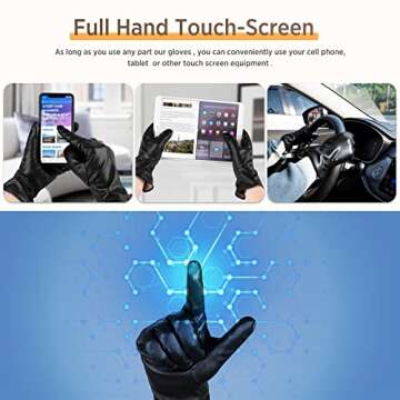 Stylish Alepo Winter PU Leather Gloves With Touchscreen Features