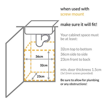 simplehuman 10L Heavy-Duty In-Cabinet Trash Can