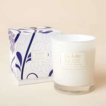 LA JOLIE MUSE Lavender Eucalyptus & Jasmine Scented Candle, Candles Gifts Sets for Women, Aromatherapy Candles, Relaxing Candles for Women Stress Relief, Soy Candle Set, 8.1 oz Each