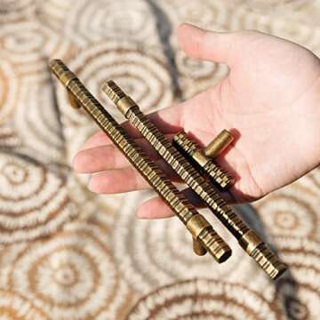 Goo-Ki Antique Brass T Bar Cabinet Pulls - 6 Pack of Stylish Zinc Alloy Handles