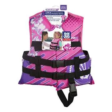 Oceans7 USCG Kids Life Jacket 30-50 lbs PFD Pink/Berry