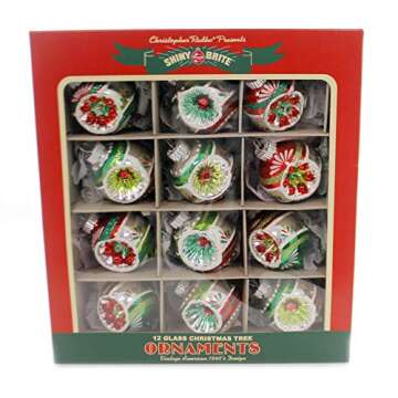 Shiny Brite Holiday Splendor 1.75" Ornaments - Set of 12