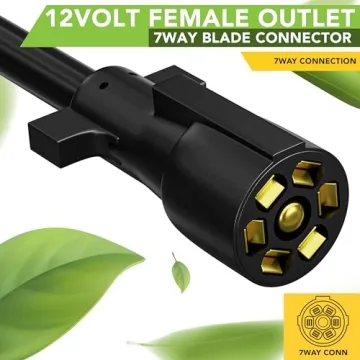 Leisure Cords 15ft Heavy Duty 7 Way Trailer Cord