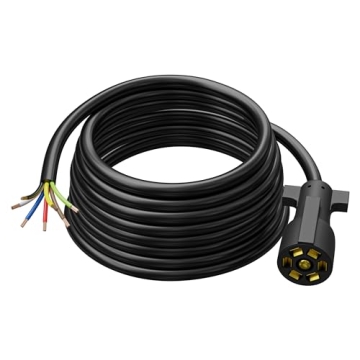 Leisure Cords 15ft Heavy Duty 7 Way Trailer Cord