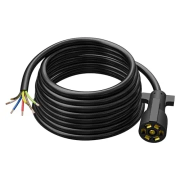 Leisure Cords 15ft Heavy Duty 7 Way Trailer Cord