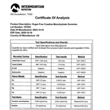 Sugar-Free Creatine Gummies for Muscle & Energy Support