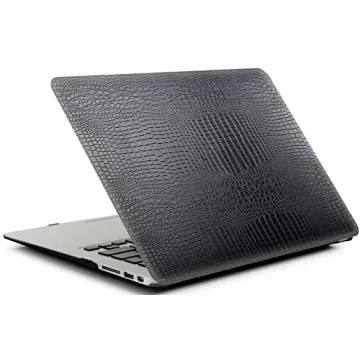 Black Crocodile Leather Case for MacBook Air - Stylish Protection