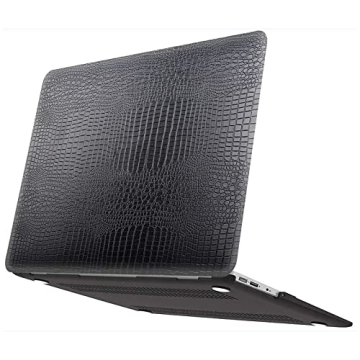 Black Crocodile Leather Case for MacBook Air - Stylish Protection