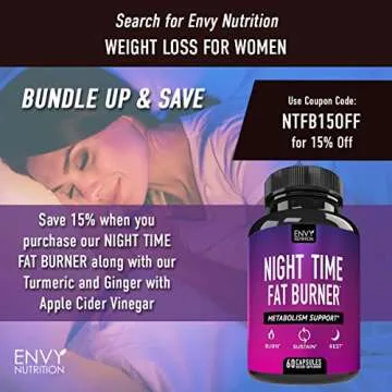Envy Nutrition Turmeric & Ginger Supplement Capsules with Apple Cider Vinegar - Enhanced Immunity & Metabolism Support - 95% Curcuminoids, Bioperine (Black Pepper) for Superior Absorption - 60 Caps