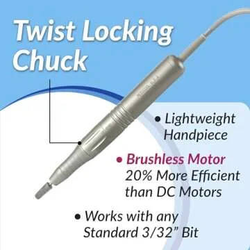 Medicool Pro Power 35K Portable Nail Drill 35,000 RPM Rechargeable Electronic Professional Manicure Pedicure with Bit Kit 1 | PP35KPortable+FBK1