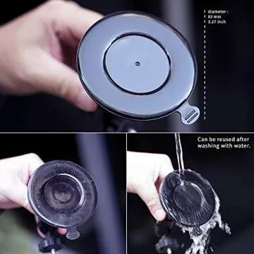 MAXCAM Suction Cup Compatible for DJI Pocket 2, Car Windshield Window Vehicle Boat Camera Holder for DJI Pocket 2 Suction Cup Mount Windshield Mount