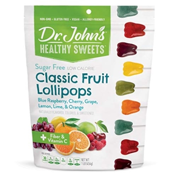 Dr. John’s Sugar Free Candy, Healthy Lollipops with Zero Sugar, Low Calorie Snacks, Keto Friendly ...