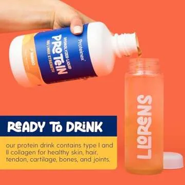 Proteinex Medical Grade Liquid Hydrolyzed Protein Max Strength - Supports Wound Healing and Doctor Recommended- No Carbs, Zero Sugars & Ready to Drink Liquid Protein Drink (Organic Mango, 30 Fl Oz)
