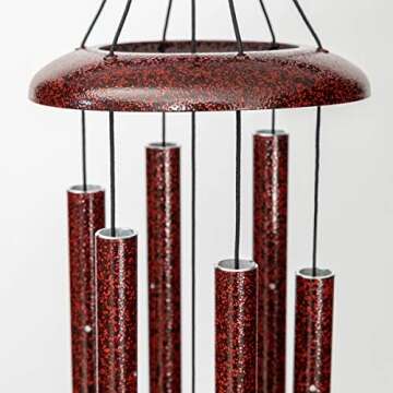 Corinthian Bells by Wind River - 27 inch Ruby Splash Wind Chime for Patio, Backyard, Garden, and Outdoor Decor (Aluminum Chime) Made in The USA