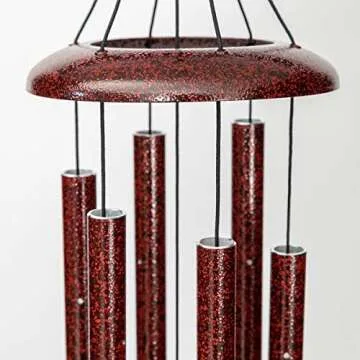 Corinthian Bells by Wind River - 27 inch Ruby Splash Wind Chime for Patio, Backyard, Garden, and Outdoor Decor (Aluminum Chime) Made in The USA