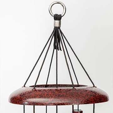 Corinthian Bells by Wind River - 27 inch Ruby Splash Wind Chime for Patio, Backyard, Garden, and Outdoor Decor (Aluminum Chime) Made in The USA