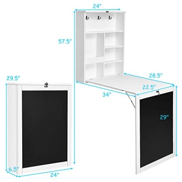 Compact Space-Saving Folding Wall Desk for Small Spaces