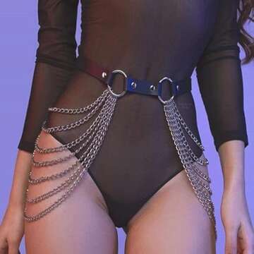 Brishow Leather Waist Chain Belt for Women - Stylish and Adjustable