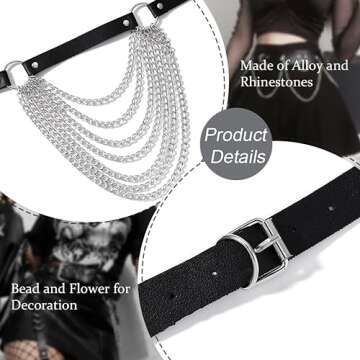 Brishow Leather Waist Chain Belt for Women - Stylish and Adjustable