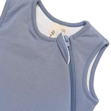 KYTE BABY Unisex Rayon Made From Bamboo Sleep Bag for Babies and Toddlers, 1.0 Tog (Small, Slate)