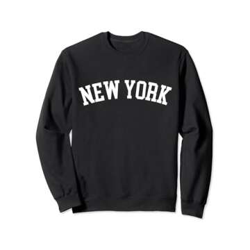 Stylish NEW YORK GRAPHIC White Front Design Sweatshirt