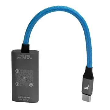 KONDOR BLUE HDMI to USB C Capture Card for Live Streaming Video & Audio. Compatible with Zoom, Skype, OBS, ECamm, VLC, YouTube, Facebook, Restream + More