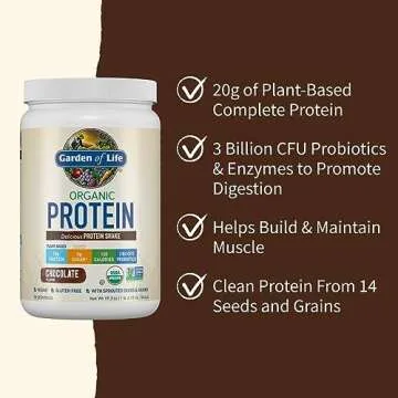 Garden of Life Organic Protein Shake Powder, Chocolate Flavor