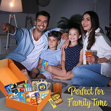 Snack Box Care Package (150) Variety Snacks Gift Box Bulk Snacks -valentines day College Students, Military, Work or Home - Over 9 Pounds of Snacks! Snack Box Fathers gift basket gifts for men