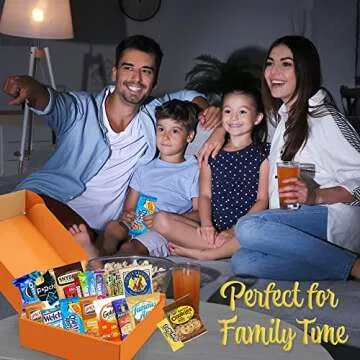 Snack Box Care Package (150) Variety Snacks Gift Box Bulk Snacks -valentines day College Students, Military, Work or Home - Over 9 Pounds of Snacks! Snack Box Fathers gift basket gifts for men