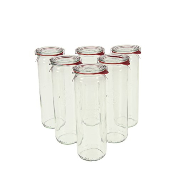 Weck 905 Jars Set of 6 - 16.9 Ounce BPA-Free Glass