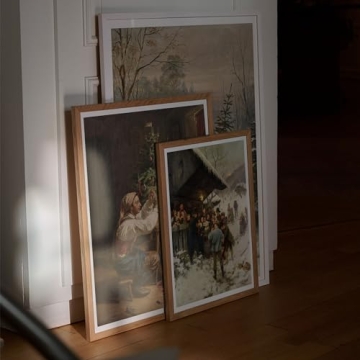 Vintage Christmas Prints Set of 5 for Holiday Decor