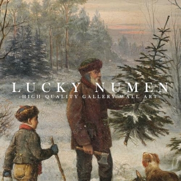 Vintage Christmas Prints Set of 5 for Holiday Decor