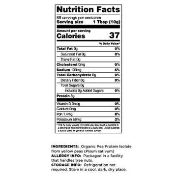 Terrasoul Superfoods Organic Pea Protein, 4.5 Lbs (3 Pack)