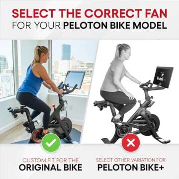 Fan for Peloton Bike & Peloton Treadmill - Accessories for Peloton - Fits Original, Bike+ or Tread -...