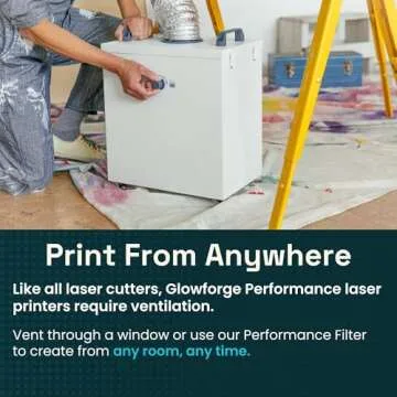 Glowforge Plus Laser Cutter and Engraver Machine with 40W CO2 Laser - Ultimate Power Laser Engraver with Liquid Cooling for Fast Laser Engraving on Wood, Leather, Metal, and Stone