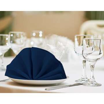 Utopia Home Royal Blue Napkins - Elegant Cloth Set