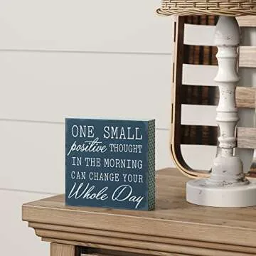 Barnyard Designs Inspirational Wooden Box Sign for Home and Office