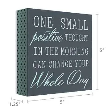 Motivational Wooden Box Sign for Home Office Decor