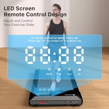 DeerRun 2-in-1 Walking Pad Treadmill Remote LED Display