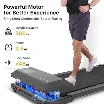 DeerRun 2-in-1 Walking Pad Treadmill Remote LED Display