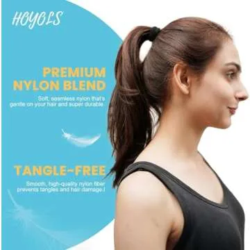 HOYOLS Seamless Microfiber Hair Ties for Women and Girls