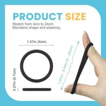 HOYOLS Seamless Microfiber Hair Ties for Women and Girls