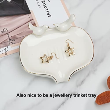 Elegant Self-Draining Soap Dish with Bird Design