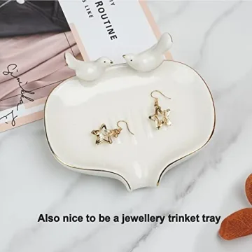 Elegant Self-Draining Soap Dish with Bird Design