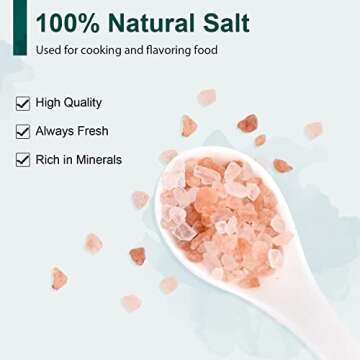 Soeos Himalayan Pink Salt 39 oz + Whole Black Peppercorns 18 oz, Coarse Grain, Kosher Salt for Grinder Refill, Salt and Pepper Grinder, Non-GMO Verified, Spice Seasoning Set for Cooking