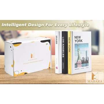 MABARA Decorative Books – 3-Pcs Set New York, Miami, Los Angeles Coffee Table Books – Decorative Books for Living Room, Home Decor, Coffee Table, Bookshelf – Boho Modern Hardcover Display Books